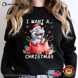 I Want A Hippopotamus For Christmas Cute T-shirt