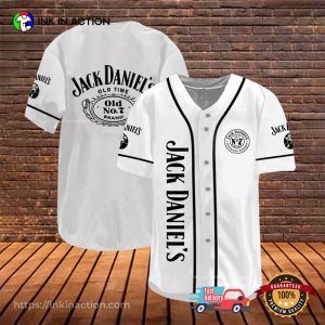 Jack Daniels Baseball Jersey Classic White Baseball Jersey
