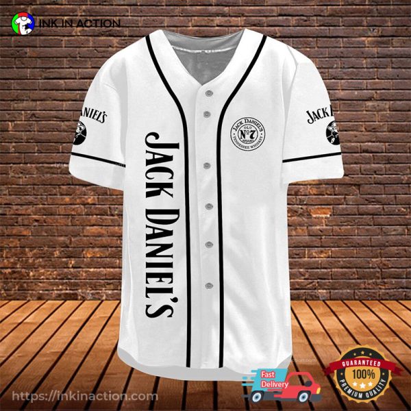 Jack Daniels Baseball Jersey Classic White Baseball Jersey