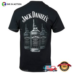 Jack Daniels Triple Whisky Bottles 2 Sided Shirt