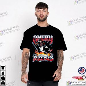 Joe Mixon Charcoal Houston Texans Angry Runs Player Graphic Shirt 3