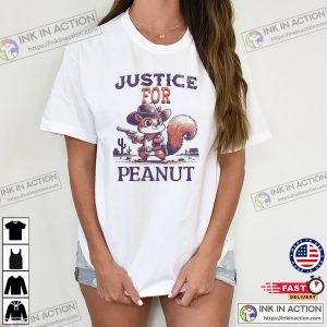 Justice For Peanut Adorable Cowboy Peanut The Squirrel T-shirt