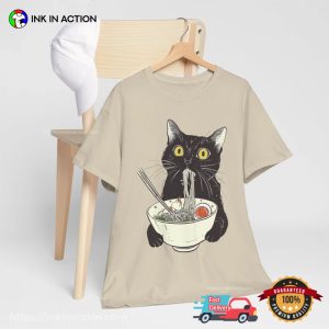 Kawaii Ramen Cat Comfort Colors T shirt 3