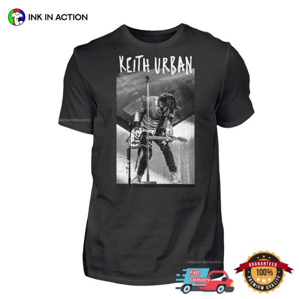 Keith Urban Electric Guitar Show Retro Graphic T-shirt