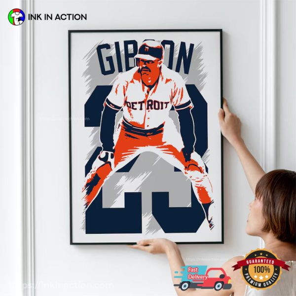 Kirk Gibson Detroit Tigers Baseball Poster