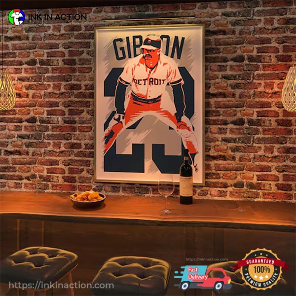 Kirk Gibson Detroit Tigers Baseball Poster