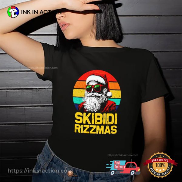 LGBT Santa Claus Skibidi Rizzmas Christmas Vintage T-shirt