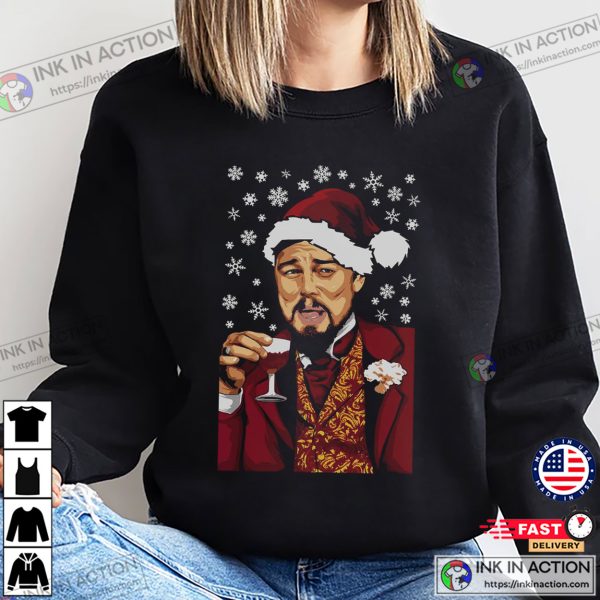 Leonardo Dicaprio Laughing Meme Ugly Christmas T-shirt