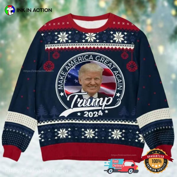 MAGA Trump 2024 Ugly Christmas Sweater