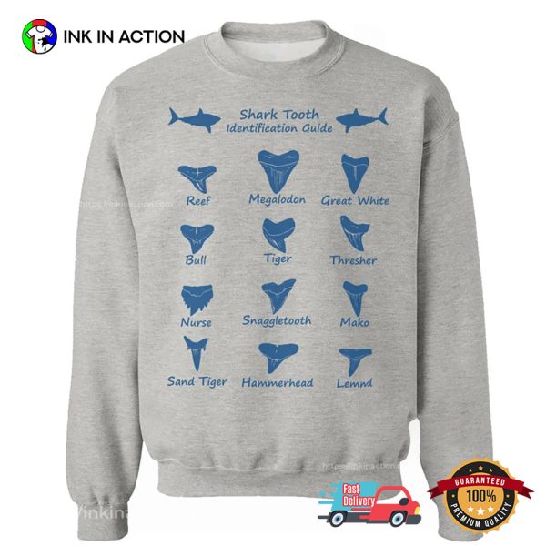 Mens Shark Teeth Hierarchy Chart T-Shirt