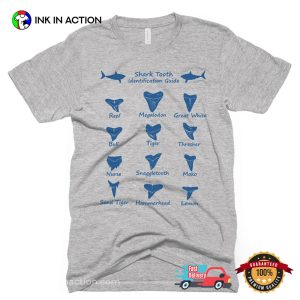 Mens Shark Teeth Hierarchy Chart T-Shirt