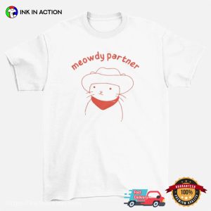 Meowdy Partner Cowboy Cat T shirt 3