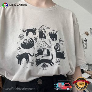 Meowshroom Cats N Mushrooms Comfort Colors T shirt 2