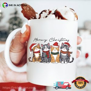 Meowy Christmas Cute Cats Coffee Cup