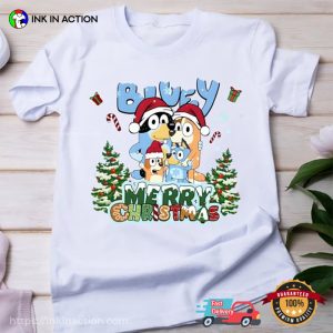 Merry Christmas Bluey Family Holidays T shirt 4