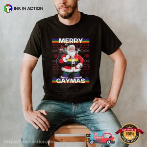 Merry Gaymas Funny Gay Christmas LGBT Gay Pride Month Xmas T-Shirt