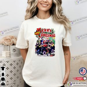 Merry Super Christmas Retro Style Comfort Colors Tee