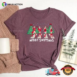 Merry Swiftmas Taylor Swift Across Road Funny Christmas Tee