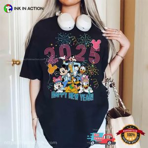 Mickey And Friends Happy New Year 2025 Comfort Colors T-shirt