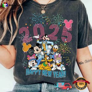 Mickey And Friends Happy New Year 2025 Comfort Colors T shirt 3