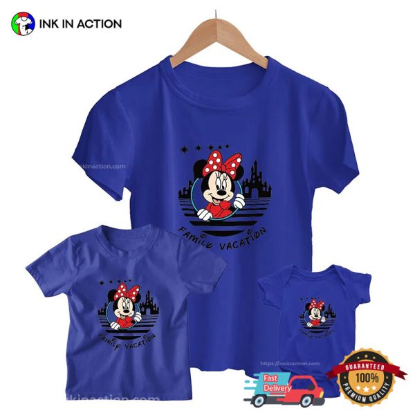 Mickey And Minnie Family Vacation Matching T-shirt