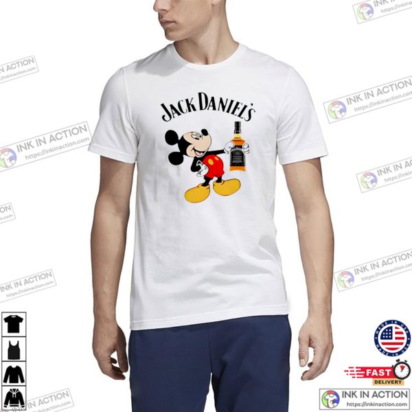 Mickey Mouse And Jack Daniels Whiskey Shirt