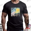 Moo Deng Starry Night Funny Van Gogh Art T-shirt