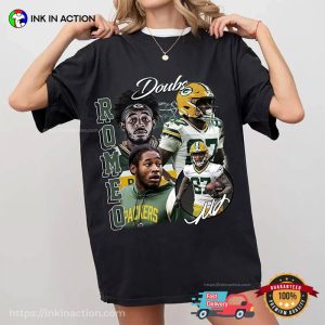 NFL Romeo Doubs Vintage Style Signature T shirt 3