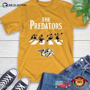 Nashville Predators NHL Hockey The Beatles Abbey Road Comfort Color Tee 2