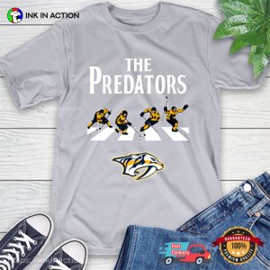 Nashville Predators NHL Hockey The Beatles Abbey Road Comfort Color Tee 3