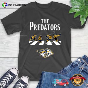 Nashville Predators NHL Hockey The Beatles Abbey Road Comfort Color Tee