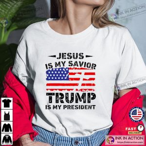 Official Jesus Is My Savior Trump Is My President 2024 Shirt