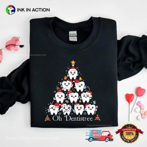 Oh Dentistree Christmas Teeth Tree Shirt 3