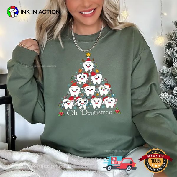 Oh Dentistree Christmas Teeth Tree Shirt