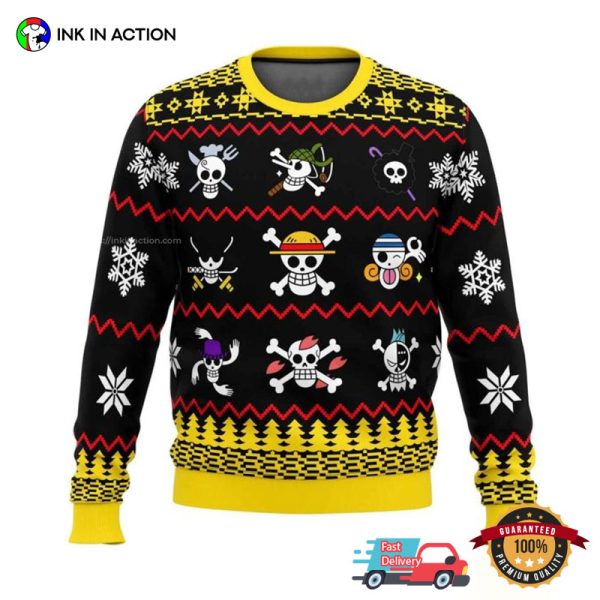 One Piece Flag Logo Christmas Ugly Sweater