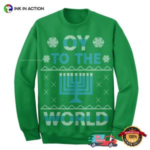 Oy To The World Hanukkah Celebration T shirt 2