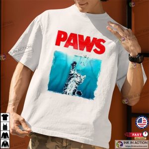 Paws Kitten Jaws Meme Movie Tee 2