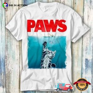 Paws Kitten Jaws Meme Movie Tee 3