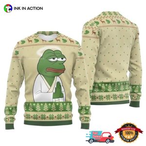 Pepe The Frog Jesus Funny Christmas Ugly Sweater