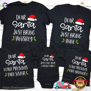 Personalized Dear Santa Matching Family T-Shirt