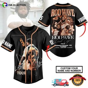 Personalized Rod Wave Last Lap Tour Baseball Jersey