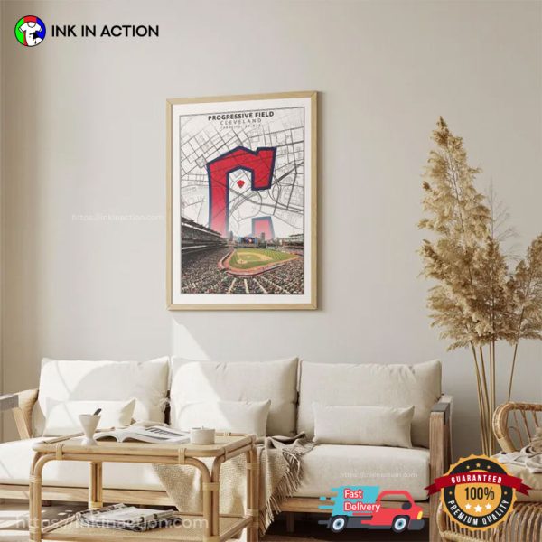 Progressive Field Baseball Stadium Artwork Poster