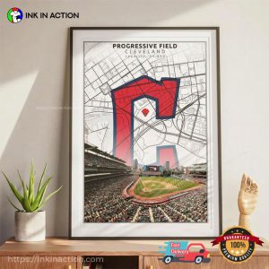 Progressive Field Baseball Stadium Artwork Poster