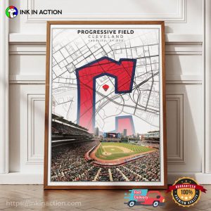 Progressive Field Baseball Stadium Artwork Poster 3