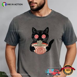 Psychedelic Ramen Cat Comfort Colors Tee 2