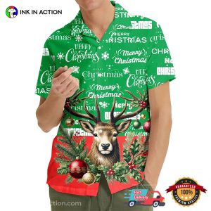 Reindeer And Ornaments Christmas Hawaiian Shirt