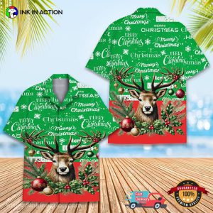 Reindeer And Ornaments Christmas Hawaiian Shirt 3