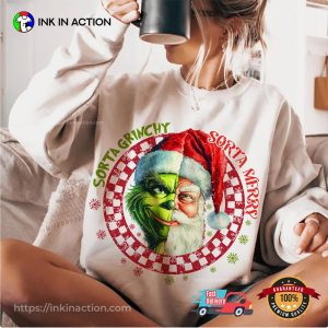 Retro  Grinch Vs Santa Claus Merry Christmas Shirt