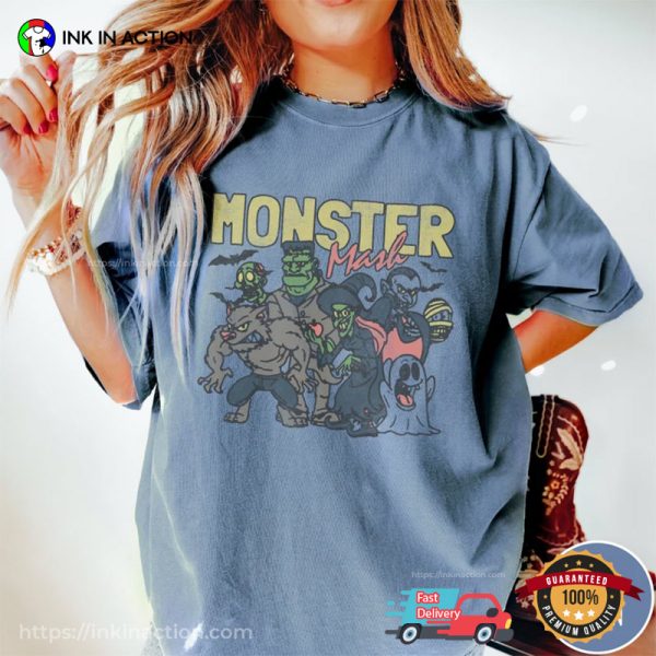 Retro Halloween Monster Mash Comfort Colors T-shirt