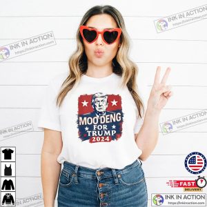 Retro Moo Deng For Trump 2024 Political Election T-shirt